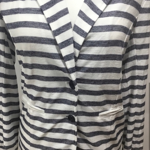 GAP STRIPED LIGHT KNIT BLAZER - Picture 8 of 12